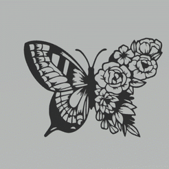 Unbenannt.gif Download STL file Flower Butterfly (Pack 1) • 3D printing model, 3DFilePrinter