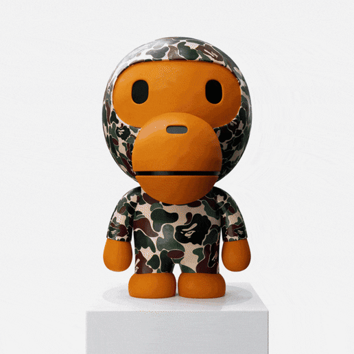 その他 A BATHING APE - BAPE XGOD SELECTION XXX BABY MILO FIGURE BAPE x TOYQUBE Wooden BABY MILO Limited Edition 300 A