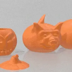 Pumpkins-and-jck-1.gif Archivo STL Jack o Lanterns & Pumpkins Set 1・Plan de impresora 3D para descargar