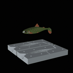 am-bait-pstruh-12cm.gif STL file 2x AM bait fish 12cm / 16cm hoof form for predator fishing・3D printer model to download