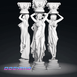 4p.gif Fichier STL Les quatre piliers・Modèle à télécharger et à imprimer en 3D