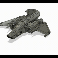 Vid-2.gif STL file X-Phon Fighter Jet・Template to download and 3D print