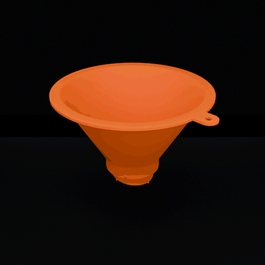 Slip-in funnel for GPI 70 necks - spout with stop and air notches