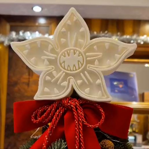 Senza-nome.mp4 Stranger Things Demogorgon Christmas Tree Topper - STL Modèle d'impression 3D