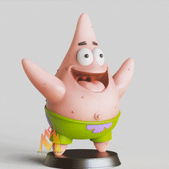 Patrick-Star-SpongeBob-SquarePants.gif Fichier STL Bob l'éponge -Fanart--pose debout-FANART FIGURINE・Plan imprimable en 3D à télécharger