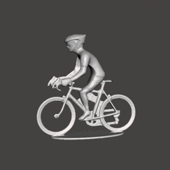 GIF.gif STL file 1:32 TOY FIGURE CYCLIST FOR MODELS AND DIORAMAS・3D printable design to download
