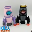 ROCKET-KOOZIE-04.gif Cute Monkey Astronaut Rocket Koozie: Stylish 355ml Sleek Can Holder with Unique Rocket Shape for Keeping Drinks Cold