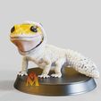 Cute-Gecko-With-Skin.gif Fichier STL Gecko mignon avec peau - VRML Color 3d print & STL inclus ! -Lézard・Design à télécharger et à imprimer en 3D