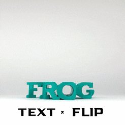 FROG TEXT: FLIP STL file Text Flip - Frog 2.0・3D printer model to download, master__printer
