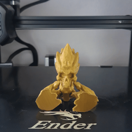 ezgif.com-gif-maker-25.gif STL file Articulated Skull Creature・Model to download and 3D print, RubensVisions