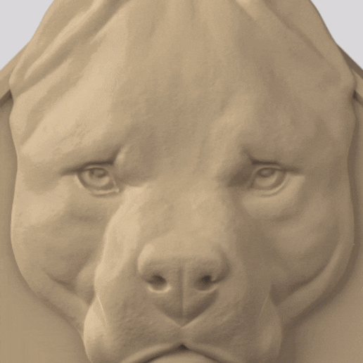 pitbull-panel-stl-3d-model-cnc.gif 3D модель STL CNC файл Панель Pitbull