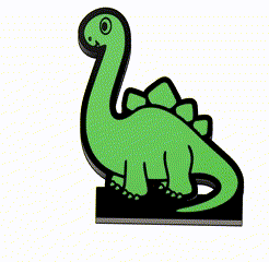 dino2-Made-with-Clipchamp.gif STL file dino2・3D print design to download, lefty3d