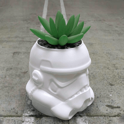 rr11.gif STL file star wars stormtrooper flower pot・3D printing model to download