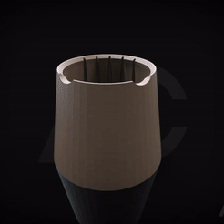 Vaso-(1).gif Descargar archivo STL gratis Vaso limpia pinceles • Modelo para la impresión en 3D, ACavalle