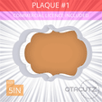 Plaque_1~5in.gif Plaque #1 Cookie Cutter 5in / 12.7cm