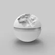 ezgif.com-gif-maker-2.gif Pokeball daniel arsham style sculpture - with crystals and minerals