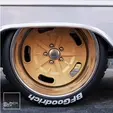 0.gif Hot Rod Bonneville style Wheel with Tire Front and Rear