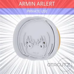Armin_Arlert~PRIVATE_USE_CULTS3D_OTACUTZ.gif Free 3D file Armin Arlert Cookie Cutter / AOT・3D printing idea to download