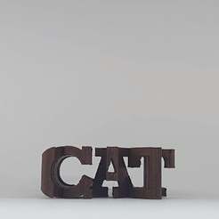 ezgif.com-gif-maker.gif Download free STL file Text Flip - Cat • 3D printer design, master__printer
