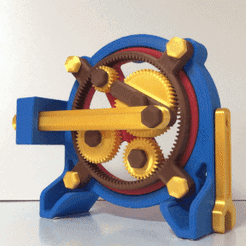 ezgif.com-resize.gif Archivo STL Principios mecánicos Juguete I (Mecanismo de pistón giratorio)・Plan de impresora 3D para descargar