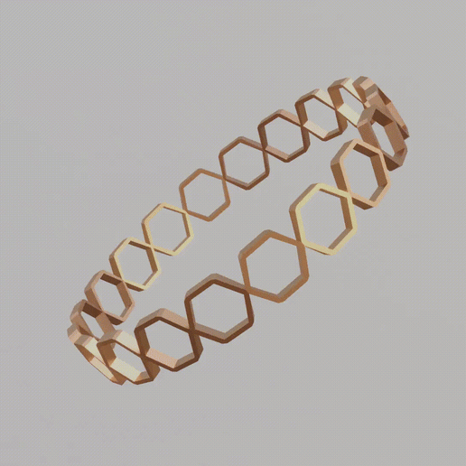 A honeycomb ring 3D model