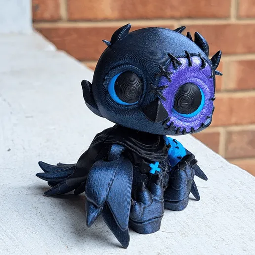 Crowly-Gif.gif Crowly - Articulé - Peluche corbeau