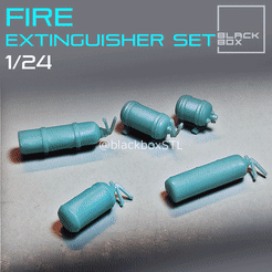 FIRE aN ol tl fm 3D file Fire extinguisher set 1-24th・3D printable model to download
