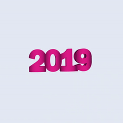 2019 2020.gif Free STL file Text Flip - 2019 2020・3D printing idea to download