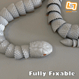 fixable-gif.gif SERPENT MAGIQUE, ARTICULE, EN PLACE, RIGIDIFIABLE, ANIMABLE, REPARABLE
