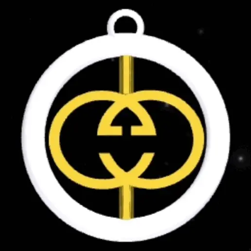 🎨 Gucci logo one and two color rotating key ring・ STL File for