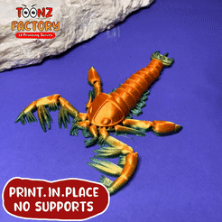 PRINT.IN.PLACE NO SUPPORTS OBJ file FLEXI PRINT-IN-PLACE SEA SCORPION・3D printable model to download, ToonzFactory