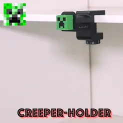 = CREEPER-HOLDER Creeper-holder Headphone Holder Headset stand setup minecraf creeper