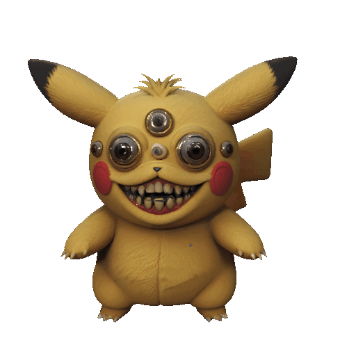 Pikachu Fuggler Edition - Adorable Pika-nightmare! 3D Model