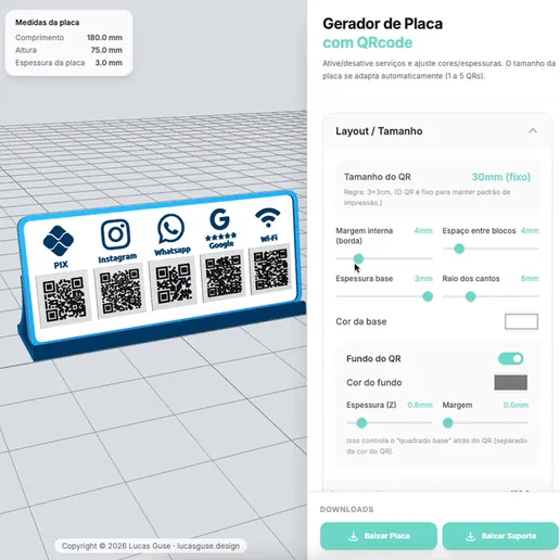 🧑‍💻 3D QR Code Sign Generator - PIX, Instagram, WhatsApp, Google ...