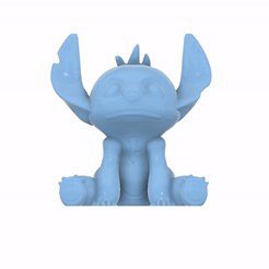 ezgif.com-video-to-gif-2.gif STL file Cute Stitch supportless , easy print・Model to download and 3D print
