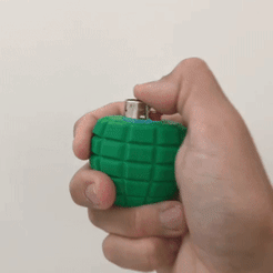 ezgif.com-gif-maker-1.gif Télécharger fichier OBJ Briquet à grenades pour Bic Mini (J5) (étui) • Objet pour impression 3D, uniduni3d