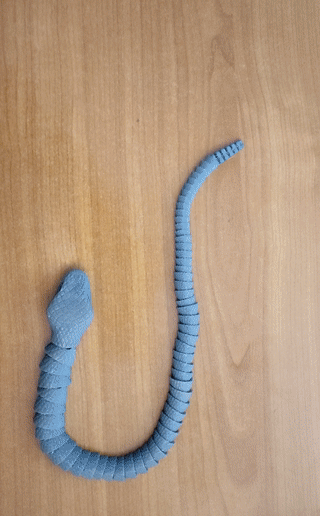 Articulated snake - flexi snake - print in place