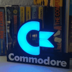 commodore-lightbox.gif STL file Commodore Lamp LED Light・3D print model to download