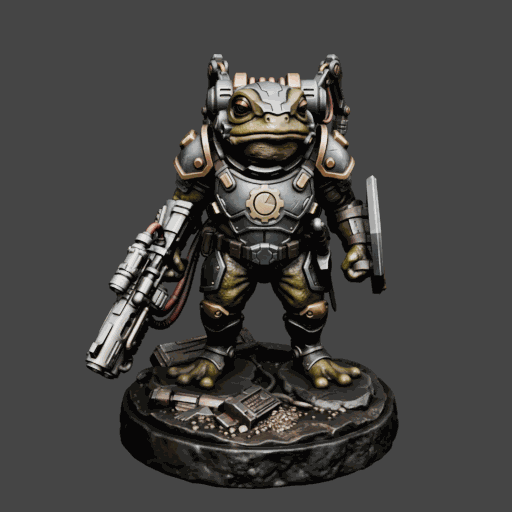 Futuristic Battle Toad Miniature