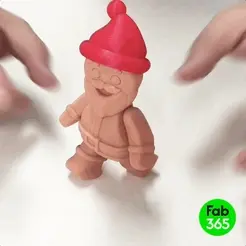 Ginger_Santa_01.gif 3D file Gingerbread Santa Claus・3D printable model to download