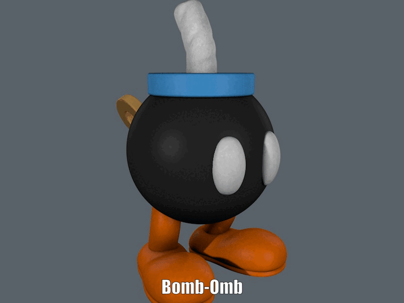 Bomb-Omb.gif Télécharger le fichier STL Bomb-Omb (Impression facile et montage facile) • Objet pour impression 3D, Alsamen