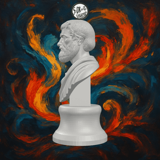 Aristotle Classical Greek Philosopher Bust – SoliDRawinGs SG3268