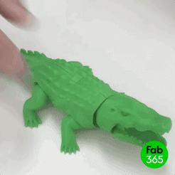 Crocodile_01.gif Fichier 3D Crocodile pliable・Design imprimable en 3D à télécharger, fab_365
