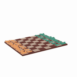 animation.gif STL file Unorthodox Wall Chess Set・Model to download and 3D print