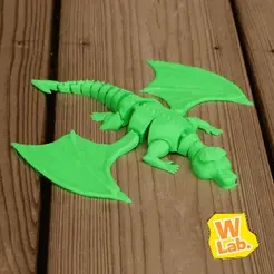 P1000819_2_Wlab.gif STL file Simon the articulated dragon・3D print model to download, Wlab
