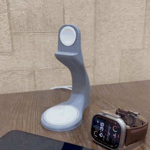 📱 iPhone MagSafe and Apple Watch dual charging dock・ STL File