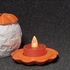 ezgif.com-gif-maker-1.gif STL-Datei ItsLitho Halloween Pumpkin Lantern・3D-Drucker-Vorlage zum herunterladen