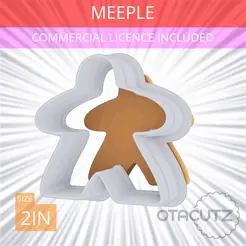 Meeple~2in.gif Meeple Cookie Cutter 2in / 5.1cm