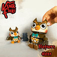 ezgif-3-2d2b3638ee.gif Animal Crossing Blathers Flexi Print-In-Place + figure & keychain