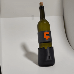 1.gif STL file Mature Wine bottle holder / SUPPORT BOUTEILLE DE VIN・Model to download and 3D print